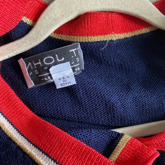 ST. JOHN Jacket Women’s Medium Made in the USA Academia Wool Cardigan Sweater - Picture 11 of 14